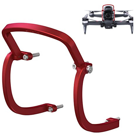 POFET Bumper Protection Lens Bar für DJI FPV Drone Lens Gimbal Protector Rod Anti-Kollisions-Aluminiumlegierung Zubehör (rot)