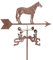 CAZARU Maultier Pferd Silhouette Wetterfahne Wetterfahne Art Decor Edelstahl Langlebige Messwerkzeuge Wetterhahn Richtungsanzeiger für Dachmontage
