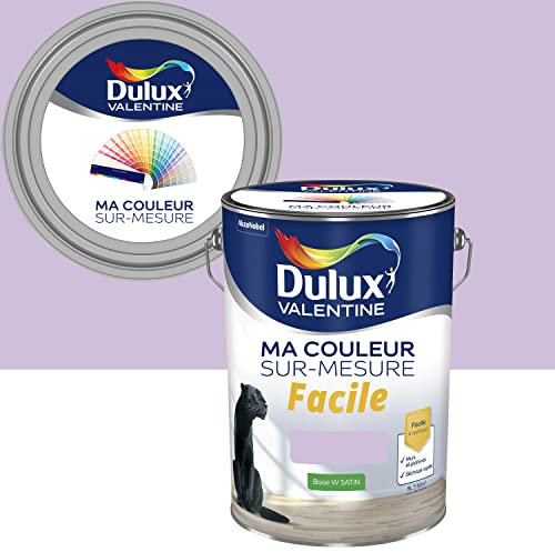 Ma Couleur Sur-mesure par Dulux Valentine – Peinture Intérieure Murs, Plafonds, Boiseries - Facile à appliquer - Satin Fantaisie Parme 5 L