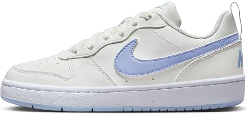 Nike Boys Court Borough Low Recraft Sneaker, Summit White Cobalt Bliss, 3.5 UK