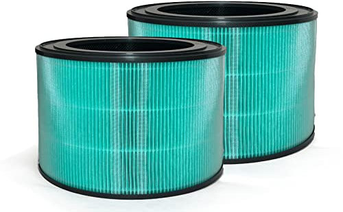 Nispira 3-in-1 HEPA Activated Carbon Filter for Air Purifier | Compatible with LG PuriCare 360 AS330DWR0 AS560DWR0 Part AAFTDT301 | Removes Smoke, Dust, VOCs | 2 Pack