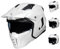 ILM Casque Moto Cross Homme Femme Homologué ECE-Casque Moto Jet Vintage Rétro Scooter Adulte avec Visiere,Blanc,2XL