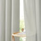 PONY DANCE Extra Lange Gardinen und Vorhänge Halbtransparent Leinen Gardinen mit Ösen 2er Set Wohnzimmer Vorhang Leinenoptik Boho Style Semi-Sheer Linen Curtains, H 260 x B 140 cm, Hellgrau