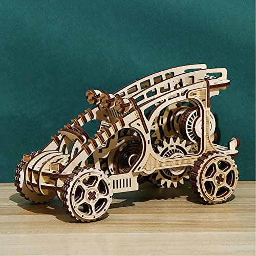 UpGLeuch 3D Puzzle Holz Dodgem Modellbausatz, Vintage 3D Puzzle Modellbausatz Holz, DIY 3D Holzpuzzle Erwachsene, Heimdekoration Desktop Spielzeug Erwachsene und Kinder (Dodgem)