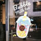 Svesoraco Bubble Tea Fensteraufkleber, Café, Milch, Tee, Dekoration, Boba, Teehaus, Boba, Planet, Masala, Chai, Fensterdekoration, Polsterung für Cafés, Schaufenster, Aufkleber