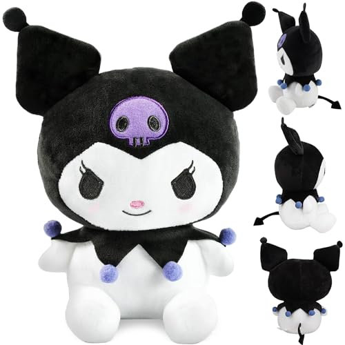 YISKY Kuromi Peluches, Kuromi Bambola Giocattoli, Kuromi Plush Toy, Kuromi Cartoon Bambole, Kuromi Giocattoli Anime Peluche, Kuromi Peluche Giocattolo per Bambini, Regali per Ragazzo Ragazza