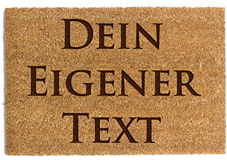 Happenings Personalisierte Fußmatte | Kokosmatte mit Ihrem Text | Original Türmatte für Innenbereiche | Familien Namen | Lustige Eingangsmatte (40x60, Modell 1)