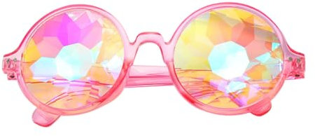 VALICLUD Gläser Brillen für Frauen filigrane Kaleidoskopbrille Regenbogen-Prisma- Steampunk-Brille kaleidoscope partybrille weihnachten lustige Brille Partyzubehör Stk Rosa