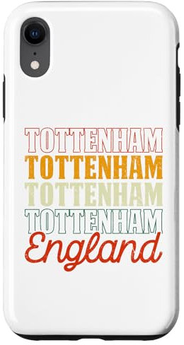 iPhone XR Retro Vintage Tottenham- Vintage 80s Style Tottenham England Case