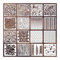 CZAKOMIX 16 Stück Kunststoff Schablonen Set,Gemischte Textur Malerei Schablone,15x15cm,Wiederverwendbare Geometrische Malschablonen,Für Möbel Wandgestaltung,Diy Scrapbooking Handwerk Deko-Milchig Weiß