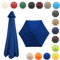 350CM/8 Baleines Auvent De Remplacement Pour Parasol De Jardin, Toile De Parasol Déporté, Housse De Rechange Pour Parasol D'extérieur, Polyester Anti UV 50+(Sapphire,8 RIBS/200CM(6.5FT))