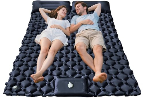 Luftmatte Für Camping 2-Personen Luftkissenmatratze Mit Kopfkissen