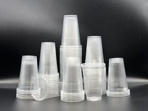 HOT BARGAINS 500 X 7oz Clear Plastic Cups | Reusable & Disposable | Sealed Pack for Water Coolers, Vending, and Events (500)