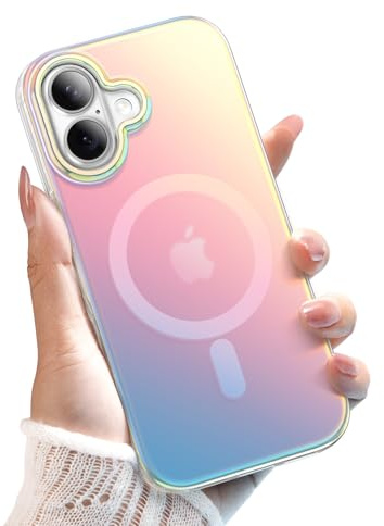 JETech Magnetische Hülle für iPhone 17, Irisierend | Kompatibel mit MagSafe, Kamerasteuerungstaste, Farbige Transluzent Handyhülle