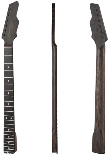 22fret Guitar Neck Wenge ST Neck,Wenge Fretboard Inlaid with Colorful Shells, Cow Bone Nut