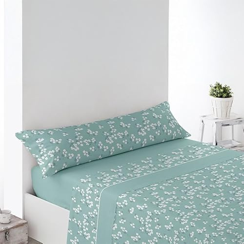 Rufino Díaz Juego Sábanas Pirineo Bulnes Invierno 3 Piezas (Verde - 135 cm) - Taco Extra Suave para Adultos e Infantil - Sensación acogedora y de Confort