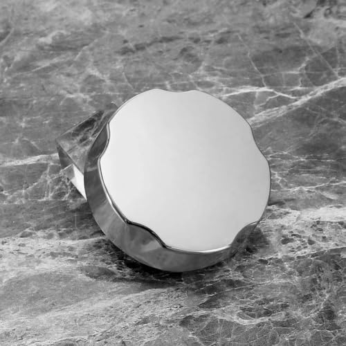 Solaughguy Drehknopf für die Badewanne aus Zinklegierung, Chrom-Bad-Kontrollknopf mit Überlaufschutz, 74 mm Durchmesser, für Zuhause, Badezimmer, Sanitärarmaturen (F1016-C)