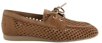Paul Green Damen - Slipper & Mokassin 1218-009 in braun gelocht/geflochten
