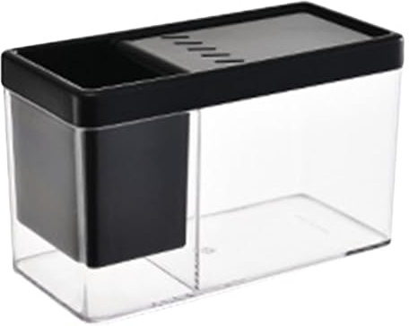 Betta Aquarium - Transparent Mini Fish Tank | Small Betta Fish Tank | Desktop Fishs Bowl Organizer Suitable for Shrimp, Small Crab Habitats