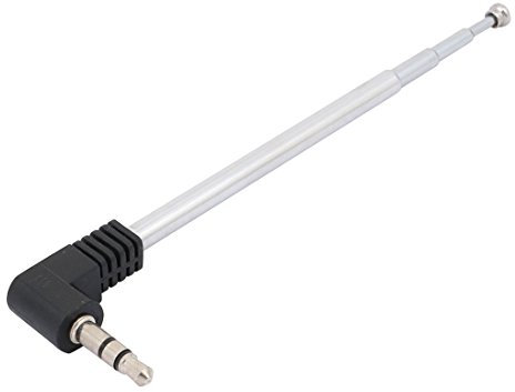 sourcing map 4 Sections Telescoping AM FM Radio Antenna 3.5mm Connector 9.6-inch Length