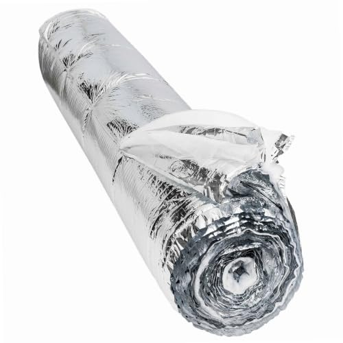 WERKA PRO, Isolant multicouches professionnel 14 épaisseurs, haute performance pour isolation thermique et phonique, facile à poser, dimensions 1,5 x 13,4 m, couleur argentée.