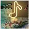 ENUOLI Music Note Shape LED Decorative Night Light Pedestal Glowing Neon Marquee Sign Lights Battery/USB Operated LED Signs Decorations for Dance Party Indoor Outdoor Festival