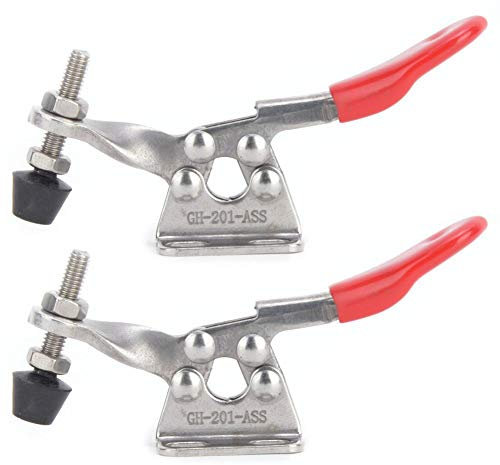 Toggle Clamp Tool, 2Pcs Toggle Clamp 304 Stainless Steel Quick Welding Strong Clamping Fixture Hold Down Hand Tool 27KG