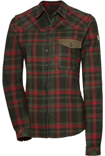 Parforce Damen Jagdbluse Skandi Oliv/Rot kariert L