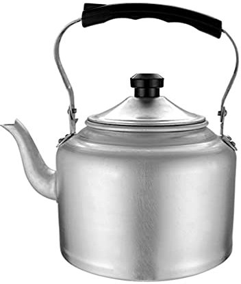 Happyyami Hervidor de agua, tetera, de aluminio, hervidor de agua, tetera de café, olla para casa, vajilla de cocina, para camping, picnic, viajes, 3 litros