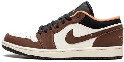 Nike Herren Air Jordan 1 Low Sneaker, Braun Weiß Schwarz, 47.5 EU