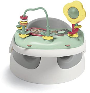 Mamas & Papas Baby Snug Seat and Activity Tray with Adjustable Features, Supportive, Stable and Easy Clean Design, Pebble Grey
