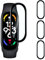 FWang Protector de pantalla Compatible con Xiaomi Mi Band 7,[4 Piezas],3D Cobertura Completa,Dureza 9H,Antiarañazos,Sin Burbujas,HD película protectora