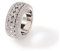 Iced Out Ring für Männer und Frauen 11 mm Hip Hop Zirkonia Bling kubanische Gliederkette Ring drehbar Labor simulierter Diamant Spinner Ring Ewigkeit Ehering Band