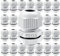 GUUZI 28pcs PG13.5 Cable Gland, IP68 Waterproof Plastic Adjustable 6-12mm Cable Glands Joints With Gaskets (White)
