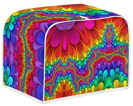 STUOARTE Tie Dye 2 Slice Toaster Cover,Toaster Cover Bread Maker Cover,Kitchen Small Appliance Covers,Universal Size Toaster Oven Cover,Dustproof Cover for 2 Slice Toasters