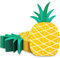 100 Stück Ananas-Servietten, 33 x 18 cm, Ananas-Papier, Luau-Servietten, Einweg-dekorative Cocktail-Serviette für tropische hawaiianische Motto-Partyzubehör, Verlobung, Gelb