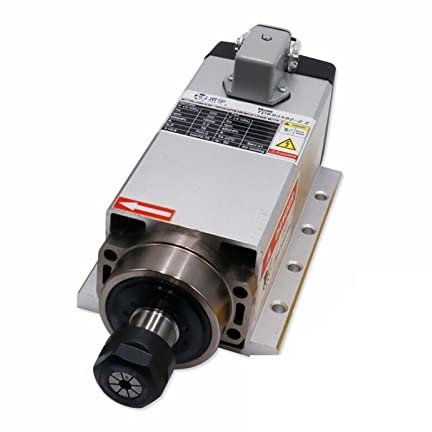 CNC Brushless-Spindelmotor-Kit CNC-Werkzeugmaschinenspindel 2200 W 2,2 kW 24000 U/min 400 Hz ER20-Luftkühlungs-Spindelmotor 3-Phasen-Eingang + 13 Stück ER20-Spannzangen (1-13 mm)(Aviation plug,380)