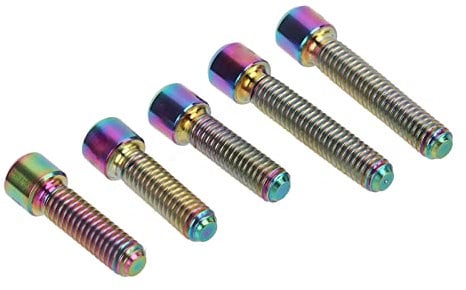 Gaeirt Front Rear Derailleur Screw, M4 3Pcs 13.5 2Pcs 20mm Cage Screws Easy Installation for DIY(Colorful)