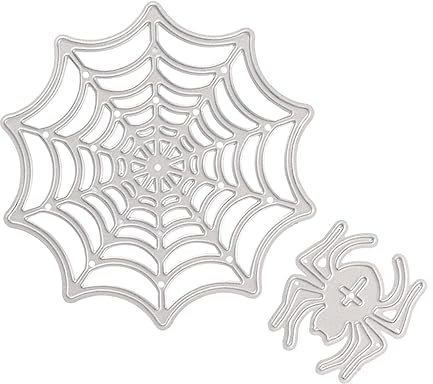 ABOOFAN Spinnennetz Spinnenprägung Stanzschablone Sterben Metall-kohlenstoffstahl-prägestempel Spinnennetz-stanzteile Scrapbooking-vorlage Spinnennetz Stanzen Stanzformen Halloween Karte