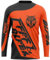 Herren Mountainbike Trikot, Radfahren Jersey Herren Mountainbike Motocross Jersey Langarm MTB T-Shirt, antibakteriell MTB Trikot T Shirt für, Jersey Schnelltrocknend (Orange,M)