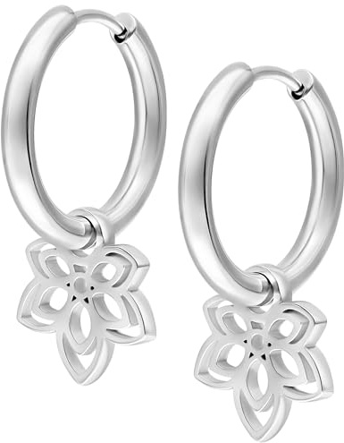 Wildcat Ohrringe - Little Flower Hoops | Chirurgenstahl 316L - hautverträglich, langlebig, wasserfest
