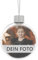 MilyaDE Personalisierte Weihnachtskugeln mit eigenen 2 Fotos, 8cm Christbaumkugeln Kunststoff Transparent mit Foto selbst gestalten, Personalisierte Geschenke (1 Stück)