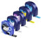 Aken Cintas de Etiquetas Compatible para Dymo Letratag Cinta 12mm x 4m Compatible para Dymo Letratag LT-100H LT-100T LT-110T QX 50 XR XM 200B, Blanco/Amarillo/Transparente/Azul, Blanco sobre Negro