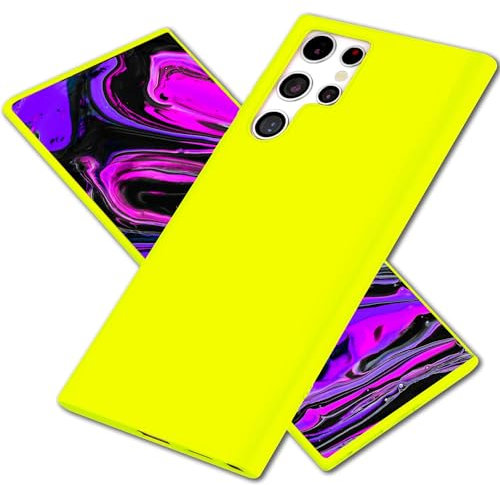 NALIA Neon Cover compatibile con Samsung Galaxy S24 Ultra Custodia, Colore Intenso Antiscivilo Morbido Silicone Copertura Protettiva Sottile Backcover Antigraffio Luminosa Leggera, Colore:Giallo
