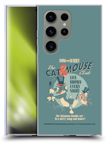 Head Case Designs Offizielle Tom and Jerry Katze & Maus Club Retro Soft Gel Handyhülle Hülle kompatibel mit Samsung Galaxy S24 Ultra 5G