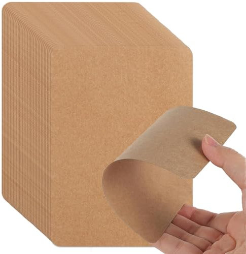 A6 Kraftpapier Karten, 100 Stück Blätter Karteikarten Blanko 15 x 10cmPostkarten Blanko DIY Papier Karten für Grußkarten Hochzeitseinladungen Kinderunterricht