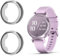 Compatible with Garmin Lily 2 Screen Protector with Case, Lamshaw 2 TPU Film Full Coverage Screen Protector+ 1 Soft TPU Protective Case Compatible with Garmin Lily 2 Smartwatch (Black+Black Case)
