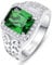 Yaresul Erstellt Grüner Smaragd Ring für Männer Weizen Ohr Relief Cubic Zirkonia Herren Ringe Edelstein Ring Männer Hochzeit Bands Mai Birthstone für Männer Geschenk Größe 57(18.1)