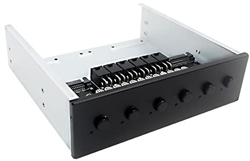 6-Wege-Festplattenauswahl-Controller, Festplatten-Netzschalter- für Desktop-Computer, unterstützt 2,5/3,5 SATA-HDD