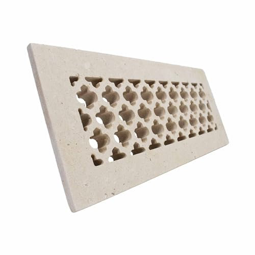 Griglia aerazione ventilazione rettangolare in pietra Leccese uso interno esterno con rete alluminio anti insetti e trattamento idrorepellente TUTTE LE MISURE PERSONALIZZABILE PRODUZIONE MONTEDURO